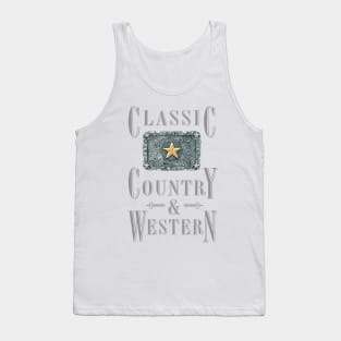 Gold Star - Classic Country and Western Belt Buckles Tank Top